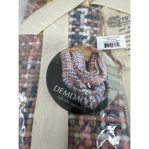 Demdaco Woven Threads Pink Multicolor Infinity Scarf - Picture 2 of 4